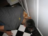 Chen battles Pookie for food