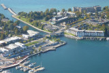 Charlevoix straddles the entrance from Lake Michigan