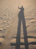 My shadow in desert
