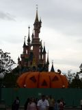 Neato Giant Pumpkin in the works in front of the castle
