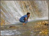 In the Muradiye waterfall
