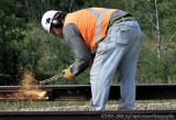 Torching a seized track bolt