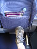 Thai Air Business Class, I was fully stretched out in the seat and could not reach the seat infront of me