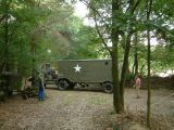 De autocar de struiken in