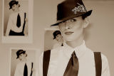 * retro look