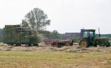 Flying hay bale