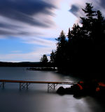 Moonlight at the lake