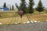 JUNK IS OFTEN USED TO CREATE WORKS OF ART-ALASKAS STATE INSECT-AND THEY SEEM THIS LARGE