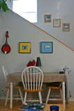 Cypress Cottage dining table / stairs to loft bedroom