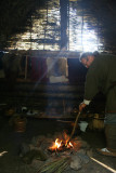 Inside of hut