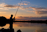 Fishing In Sunset
