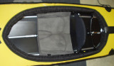 Rough fit of seat; note marking pen outlines of contact with seat.