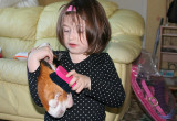 Eileen with Bubble the guinea pig