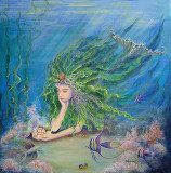 Mermaid, acrylics