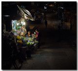 the flower shop and a passerby...