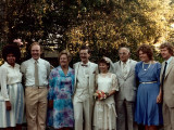 Fane, James, Ciss, George, Jasmine, Stan, Gillian & Malcolm on my wedding day 28/12/1984