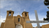 San Francisco de Asis with sign