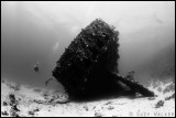 Black & white wreck of the Carnatic