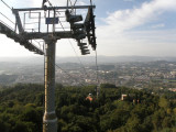 taking the gondola up to Penha