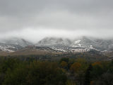 Awakening to the beautiful snow-covered peaks of the Rockies