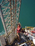 A view from the top of the derrick