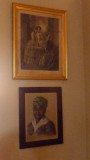Pictures on the wall in the Nursery.  The lower one is a portrait of Adlelicias personal maid, Eva Snowden Baker.