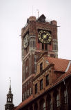 Close-up of the clock tower.