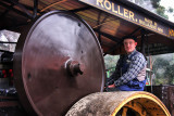 Steamroller driver