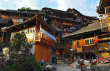 Xijiang Miao Village - Typical alley scene - the only way to get beyond this spot is to walk