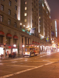 St. Francis Hotel at Union Square:  Lens flare adds romantic feel to the lights