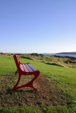 View from a red bench