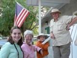 Victoria (left) and Cole were on this trip with their grandparents