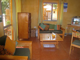Lounge taken from sleeping area glass front door on left