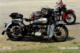 Two old Harleys parked on side of  US Highway 129