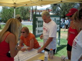 checking status of the runners at Furnace Creek, the first time station