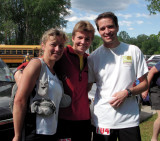 Olga, Kim Gimenez and Tim Downing. Kim is running with Tim for his first 100-mile finish