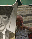 Sidewalk artist, Istanbul, Turkey, 2009