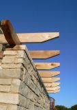 Blue Sky with Wooden Beams