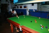 Andy playing pool, Chiang Mai