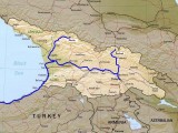 Map of Georgia and itinerary