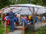 lunch in off lake in Ketchikan