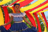 Folkoric dancer in blue dress