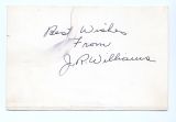 J. R. Williams signature on 4 x 6 index card