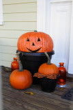 Porch Pumpkin Display