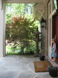 A shady porch on a hot day