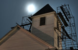 Steeple repair by moonlight