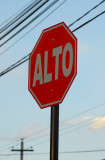 Spanish stop sign - Alto, Peru