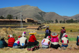 Community meeting, San Pedro, at the ruins of Raqchi