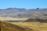 The town of Lampa on the plain below