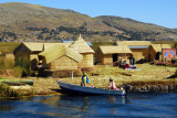 The floating islands are a big tourist attraction for Puno and Lake Titicaca